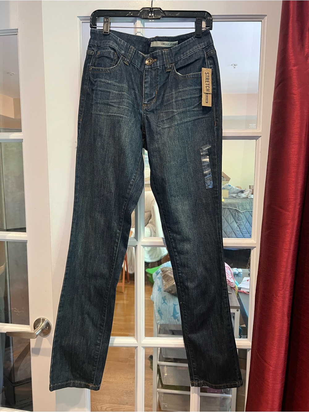 Macy's Indigo Straight Stretch Jeans